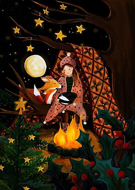 Cozy Night Camping with Friends