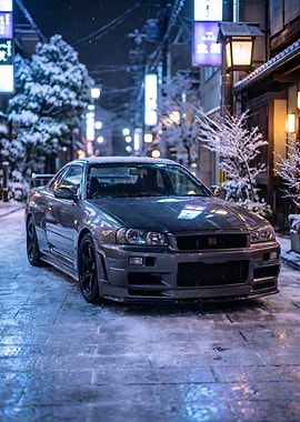 Nissan Skyline R34 in Winter