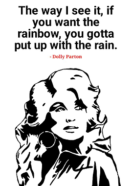 Dolly Parton Quote Black and White