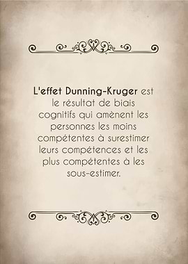 Dunning-Kruger Effect French Text Art