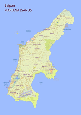 Saipan Mariana Islands Map