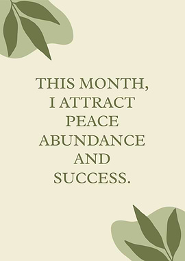 Affirmation for Peace, Abundance, and Success