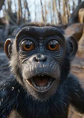 Close-up of a Chimpanzee Face