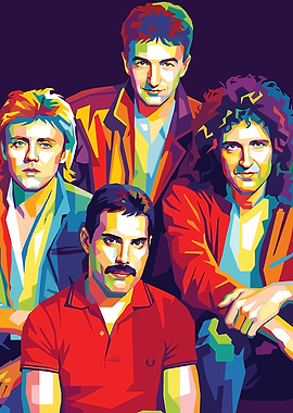 Queen Band Pop Art Portrait