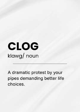 Clog Definition Funny Text Art