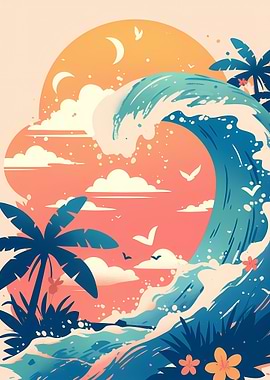 Tropical Wave Illustration