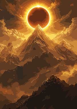 Golden Mountain Eclipse