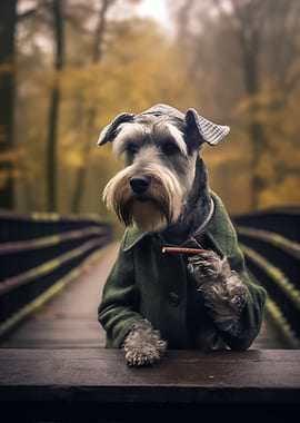 Dog Detective on Bridge