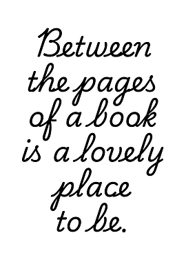 Between the pages of a book