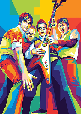 Weezer Band Pop Art Portrait