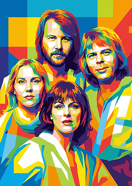 ABBA Pop Art Portrait