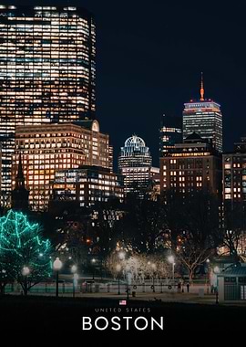 Boston Cityscape at Night