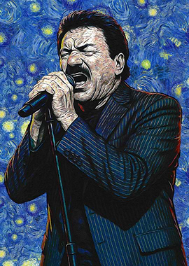 Singer in Van Gogh Style