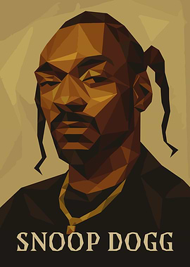 Snoop Dogg Polygonal Portrait