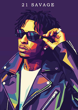 21 Savage Pop Art Portrait
