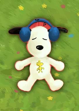 Snoopy and Woodstock Relaxing