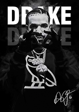 Drake Black Portrait