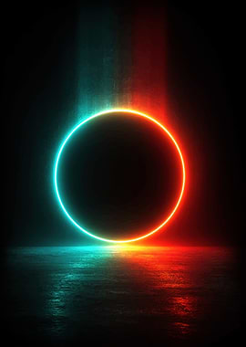 Neon Circle Portal