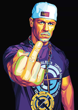 John Cena Middle Finger Pop Art