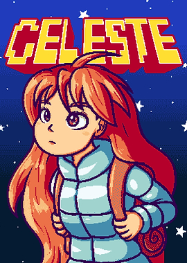 Celeste Game Pixel Art Illustration