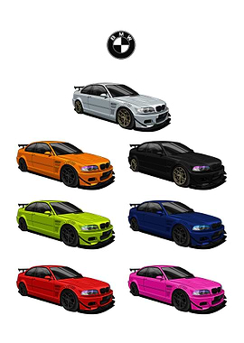 BMW E46 M3 Colorful Collection