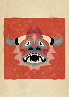 Dancing Diablitos - Monster Face Illustration 6