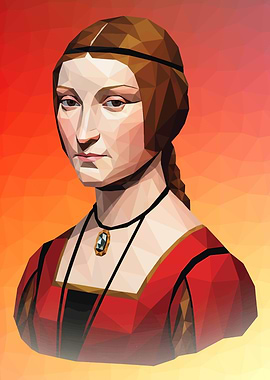 La Belle Ferronniere Portrait of a Lady from the Court of Milan