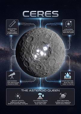 Ceres: The Asteroid Queen Infographic