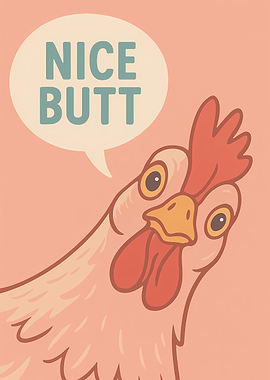 Nice Butt Chicken Cartoon