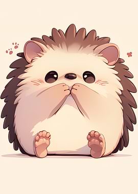 Cute Cartoon Hedgehog Illustration