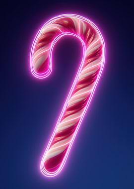 Neon Candy Cane