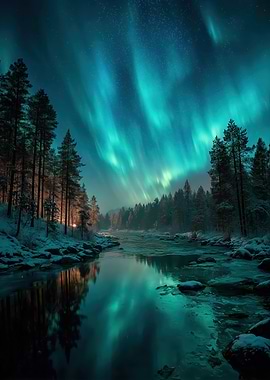 Aurora Borealis over Snowy River