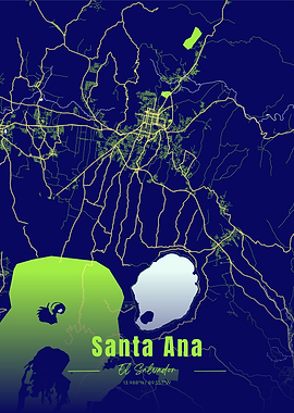 Santa Ana, El Salvador Map