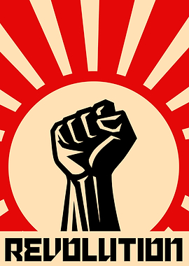 Revolution Fist Propaganda Poster