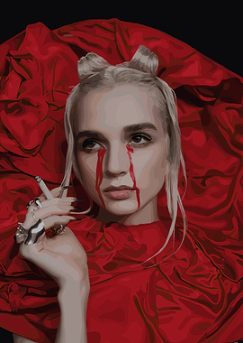 Poppy in Red with Blood Tears
