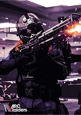 Arc Raiders: Soldier Firing Weapon
