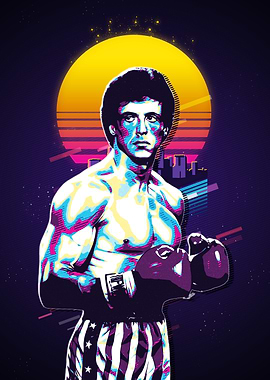 Rocky Balboa Retro Art