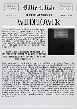 Billie Eilish - Wildflower Lyrics