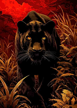 Black Panther in the Jungle