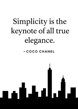 Simplicity Elegance Coco Chanel Cityscape