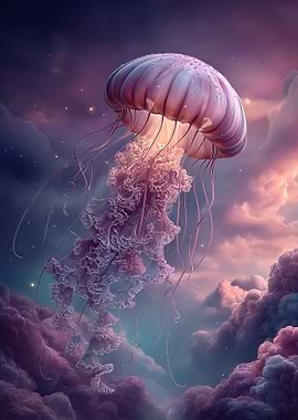 Dreamy Jellyfish in the Sky