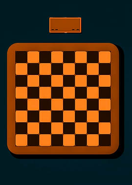 Orange and Black Chessboard