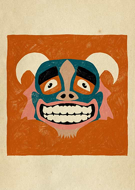 Dancing Diablitos - Monster Face Illustration 9