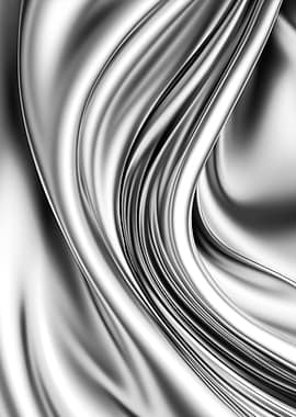 Abstract Silver Fabric Waves