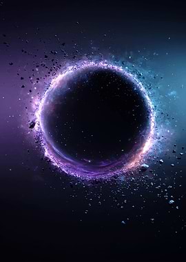 Cosmic Black Hole with Asteroid Ring