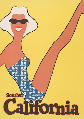 Southern California Vintage Travel Poster