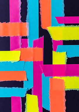 Colorful Torn Paper Abstract