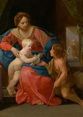 Guido Reni – Virgin and Child with Saint John the Baptist | Classic Sacred Renaissance Art
