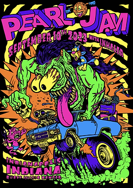 Pearl Jam Indianapolis Concert Poster