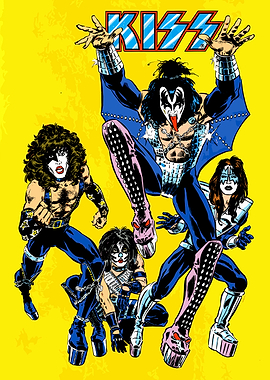 KISS Band Comic Book Art